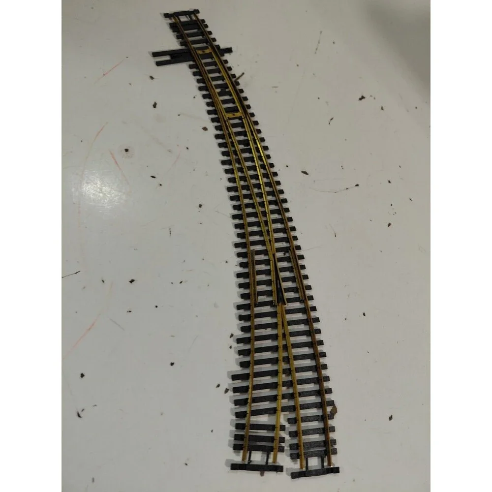 Shinohara HO Gauge Model Railroad Brass Curved Right Turnout Manual Switch Track
